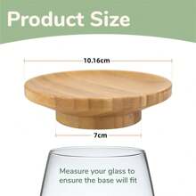 Wine Glass Charcuterie Topper, Bamboo Wine Glass Topper Coasters Plate, Wine Glass Charcuterie Board Topper For Family Gatherings, Restaurants, Bars