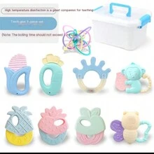 Teething Gel Combination Teether For Infants - Safe To Boil And Chew, Baby Soothing Toy Teething Toys - Multicolor - View 6