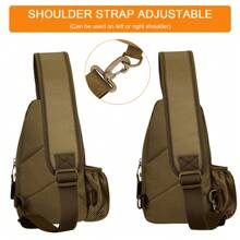 HUNTVP Tactical Chest Bag Military Shoulder Bag Tactical Chest Sling Pack MOLLE  Crossbody Bag Military Shoulder Bag Mini Single Strap Backpack For Travel Hiking Camping - Brown - View 4