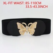 1 pezzo Cintura regolabile per vita grande per donna, fascia in vita elastica con decorazione di strass, elegante e versatile per estate, scuola, autunno, Ognissanti