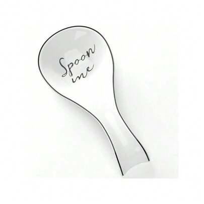 1pc Ceramic Spoon Rest For Stove Top, Porcelain Spoon Holder, Large Utensil Rest For Kitchen Counter, Spoon Rest For Spoon, Ladle, Spatula, Modern Farmhouse Kitchen Home Decor