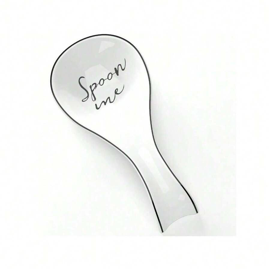 1pc Ceramic Spoon Rest For Stove Top, Porcelain Spoon Holder, Large Utensil Rest For Kitchen Counter, Spoon Rest For Spoon, Ladle, Spatula, Modern Farmhouse Kitchen Home Decor