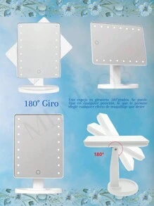 Espejo de Maquillaje con Pantalla Tactil HD Led Tocador Iluminador Espejo led - Tipo de Enchufe A USA (110-127V) - Ver 5