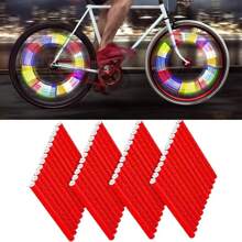 12/24/36PCS Bag Bicycle Wheel Spokes Reflective Sticker Tube Strip Warning Light DIY 7.5cm MTB Cycling Reflector Reflective Kit