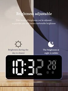 Creative Multifunctional LED Mirror Clock - LED Digital Alarm Clock For Dressing Table/Student Alarm Clock - Multicolor - View 6