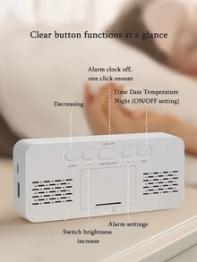 Creative Multifunctional LED Mirror Clock - LED Digital Alarm Clock For Dressing Table/Student Alarm Clock - Multicolor - View 5