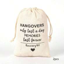 2入/5入/10入喝送禮小禮袋，具金屬光澤印花拉繩禮品袋 - 彩色 - 查看 30