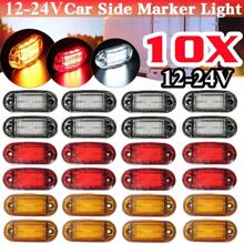 10pcs 12-24V Universal LED Side Marker Lights Lamp Indicator Light For Cars Trailer Trucks Boat Bus Caravan Side  Marker Light - Apricot - View 2