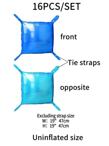 Conjunto de decoración de globos de aluminio de fondo cuadrado para pared de bricolaje en azul real + azul claro + rojo de doble color - Azul real + azul claro - Ver 13