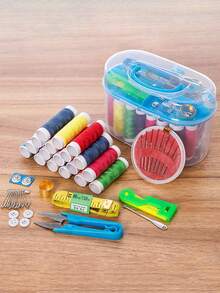 1 Hộp Bảo Quản Bộ Dụng Cụ May Vá Đa Chức Năng, Bộ Dụng Cụ May Vá Gia Đình DIY Bao Gồm Chỉ, Kim, Kéo, Ghim, Dụng Cụ Chỉ, Hộp Bảo Quản Phụ Kiện Thợ May Di Động - Nhiều màu - Xem 9