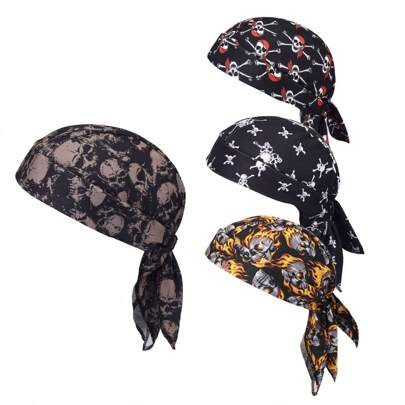 Gorro de calavera, sombrero de pirata, pañuelo absorbente, pañuelo de refrigeración, forro de casco, gorro para motocicleta, pañuelo para la cabeza, gorro de ciclismo, pañuelo de cabeza de pirata para hombres, sombrero de pirata, disfraz de pirata