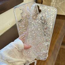 Y2k 手机挂绳 1 件 DIY Galaxy 闪光水晶 V+ 心形手链和手机壳 兼容 Apple/Android，适合女孩和女士 - 粉色 - 查看 8