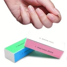 5 Pcs Colorful Nail Buffer Blocks, 4-Sided Grit Professional Nail Files Manicure Treatment Sanding File For Shiny Glossy Surface Natural Nails Acrylic Nail Home Salons Use - Multicolor - View 8