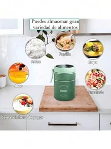 Lonchera Termica De Acero Inoxidable Con Capacidad De 710ml Lunch Incluye Cuchara - Verde - Ver 7