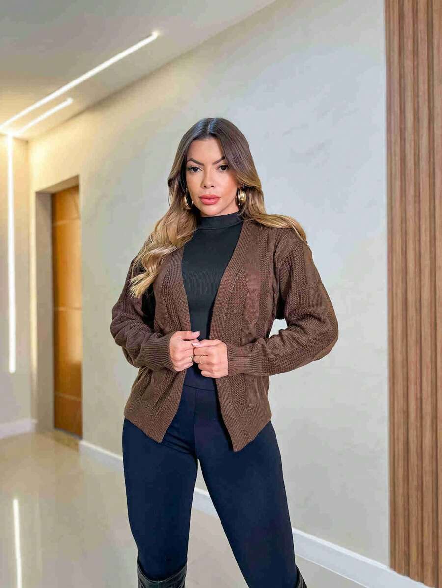 Women Cardigans - Brown - View 1