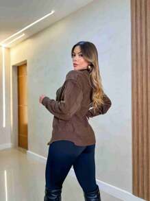Women Cardigans - Brown - View 4