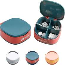 4/6 Compartments Travel Pill Organizer, Portable Daily Pill Organizer, Moisture Proof Pill Case, Small Pill Container Medicine Container For Pocket Purse, Pill Box To Hold Vitamins, Cod Liver Oil
