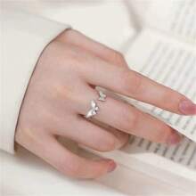 Băng tay phong cách K-Pop với thiết kế hình con bướm dễ thương, trang sức có thể điều chỉnh để phù hợp với trang phục hàng ngày, món quà hoàn hảo, phụ kiện dự tiệc - Bạc - Xem 9