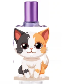 Perfume con un envase en forma de gato - Morado - Ver 2