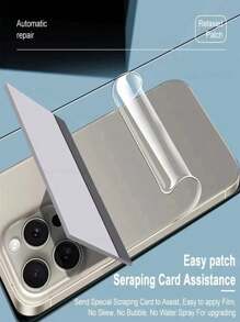 4 合 1 前后全覆盖水凝胶膜适用于 17 16 15 Pro Max 14 Plus 13 12 Mini 11 Pro Max 15Promax 屏幕保护膜侧框膜+相机镜头膜 - 4in1 Front+Back+Side+Lens - 查看 5