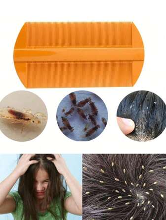 成人专用2件套窄齿塑料梳，头皮按摩梳，可去除头皮屑、虱子和跳蚤卵，梳理头发，美发造型工具，发饰