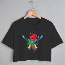 Women T-Shirts - 黑色 - 查看 1
