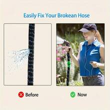 3pcs Garden Hose Repair Connector Set, Stretch & Connect Water Hose For Gardening And Car Washing - Green - View 4