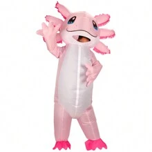 1pc Inflatable Costume Adult Axolotl Costumes Deluxe Air Blow-Up Costume Pink Axolotl Costumes For Women Men Cosplay Party - Pink - View 8