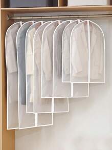 1/5 piezas Funda protectora transparente para prendas, Bolsa con cremallera reforzada para traje, Protector transparente e impermeable para ropa