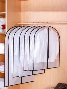 1/5 piezas Funda protectora transparente para prendas, Bolsa con cremallera reforzada para traje, Protector transparente e impermeable para ropa