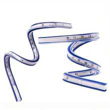 1pc Curve Snake Shaped Soft Ruler, Metric And Imperial Double Scale Curve Ruler, Any Angle Drawing Design Soft Ruler, Comic Architecture Drawing Ruler,Rulers - Blue - View 4