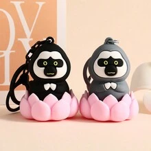 1pc Unisex Buddha Style Dudu Keychain Keyring Pendant - Shape - View 1