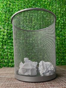 Office Trash Can - 銀色 - 查看 1
