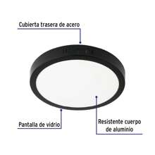 ROUND LED LIGHT 18 W CEILING TYPE DAYLIGHT BLACK PLA-227L VOLTECK 47397 - Black - View 3