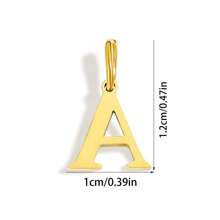 1pc Simple Fashion Golden 26 Alphabet Letters Pendant, DIY Bracelet/Necklace Pendant, Creative DIY Jewelry Making Accessories