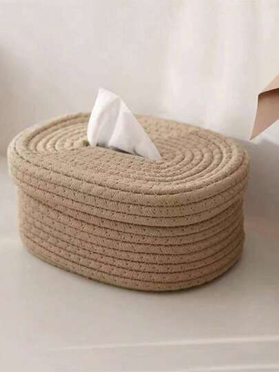 1 件编织纸巾收纳盒、家居用品、桌子、家居装饰、家居整理和收纳、房间装饰、卧室房间装饰、厨房配件、厨房工具、厨房收纳盒、旅行、节日、纸巾盒架、餐巾架、节日家庭聚会、厨房餐桌装饰、家庭厨房卧室客厅餐厅、家居装饰配件、装饰盒、女性婚礼礼物、夏季旅行节日必备品