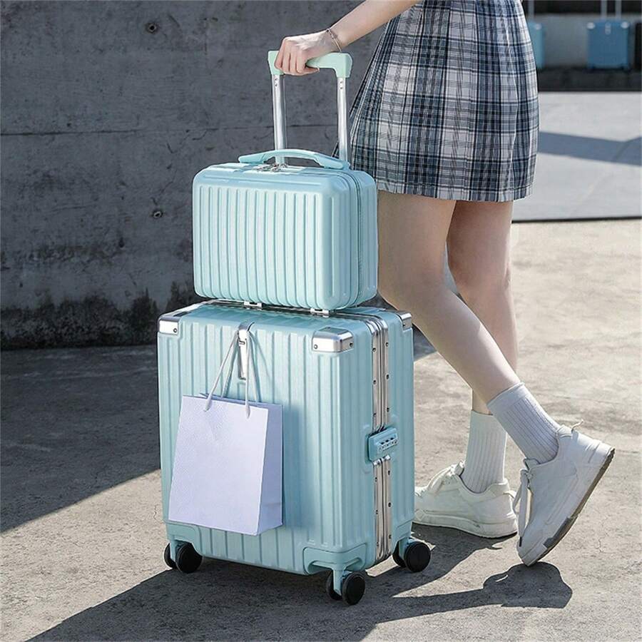 18 Inch Functional Boarding Case, Portable Suitcase With Cup Holder