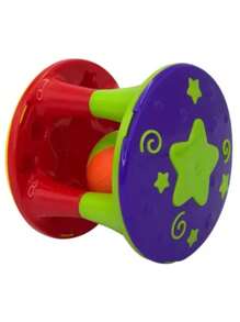 Torre Chocalho Com Bolinha Colorida Bebe Criança Infantil Educativa Pedagógica Bolinha Chocalho Infantil Bebe - Multicolorido - Visão 9