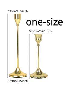 2pcs/3pcs/6pcs Electroplated Polished Metal Iron Candle Holder, Simple And Modern Light Luxury Hollow Wedding Party, Candlelight Dinner, Family Living Room, Candle Holder Decoration, Graduation Gift, Women's Gift, Winter Gift, Close Friend Gift - View 9