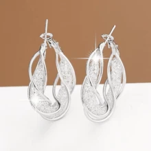 創意螺旋環耳環，網狀設計耳環，適合作為禮物或日常佩戴 - 彩色 - 查看 5