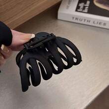 1入組強力南瓜形髮夾，簡單時尚，適用於厚髮量和大卷髮，高端髮夾，適用於髻和髮髻造型 - 咖色 - 查看 8