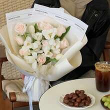 20 Stücke/Packung wasserfestes einfarbiges Blumenstrauß Verpackungspapier, elegante europäische Stil Blumenhandel Zubehör Valentinstag