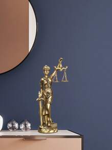 Goddess Of Justice Resin Crafts Decorative Figurine, Symbol Of Equity And Fairness, Ideal For Living Room Or Study Desk Decoration, Perfect Gift For The Holiday Season - Bronze - View 6