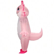 1pc Inflatable Costume Adult Axolotl Costumes Deluxe Air Blow-Up Costume Pink Axolotl Costumes For Women Men Cosplay Party - Pink - View 3