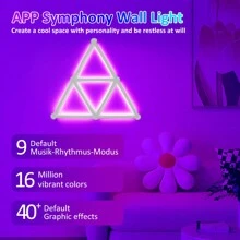 Smart LED Wall Light Bars,Diversified DIY RGB LED Strip Light,Music Sync Led Light Bar,Suitable For Gaming And Streaming Lover,Home And Gaming Room Decor