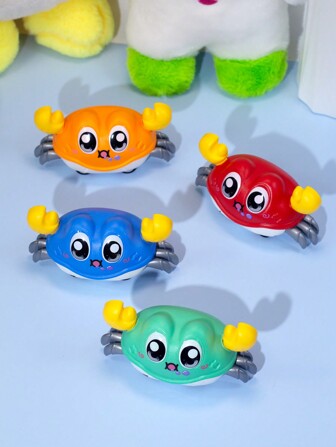 1個螃蟹造型兒童玩具，教育雙慣性前後爬行模擬動物玩具