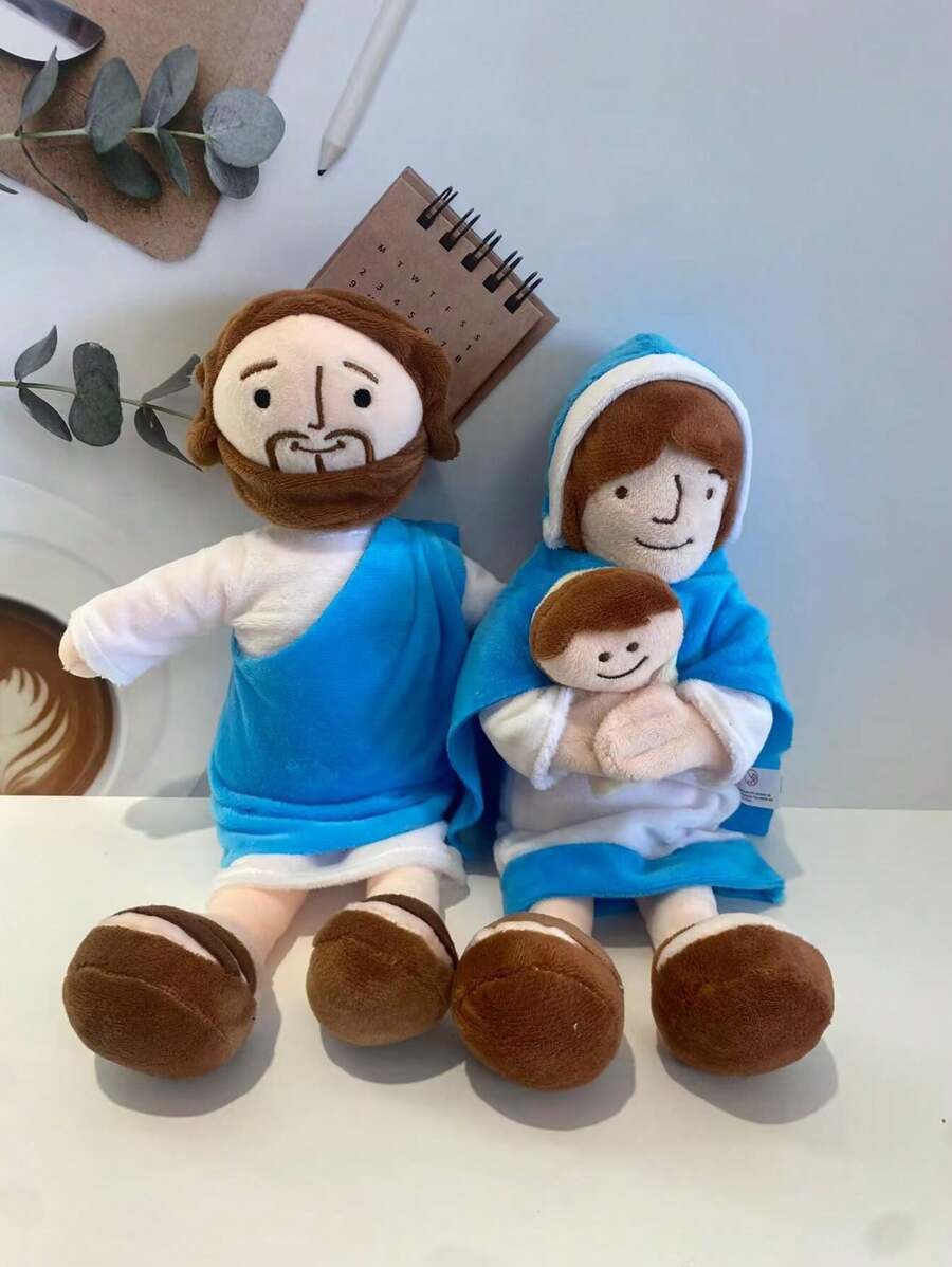1 pieza Muñeca de peluche Jesús - Adorable y suave - Artículo decorativo de colección árabe adecuado para sofá, sala de estar y decoración del hogar