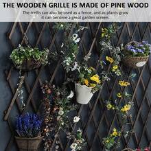 Expanding Divider Wooden Trellis Climbing Plants Support Panel Screening Lattice Garden Wall Fence - Brown - View 4