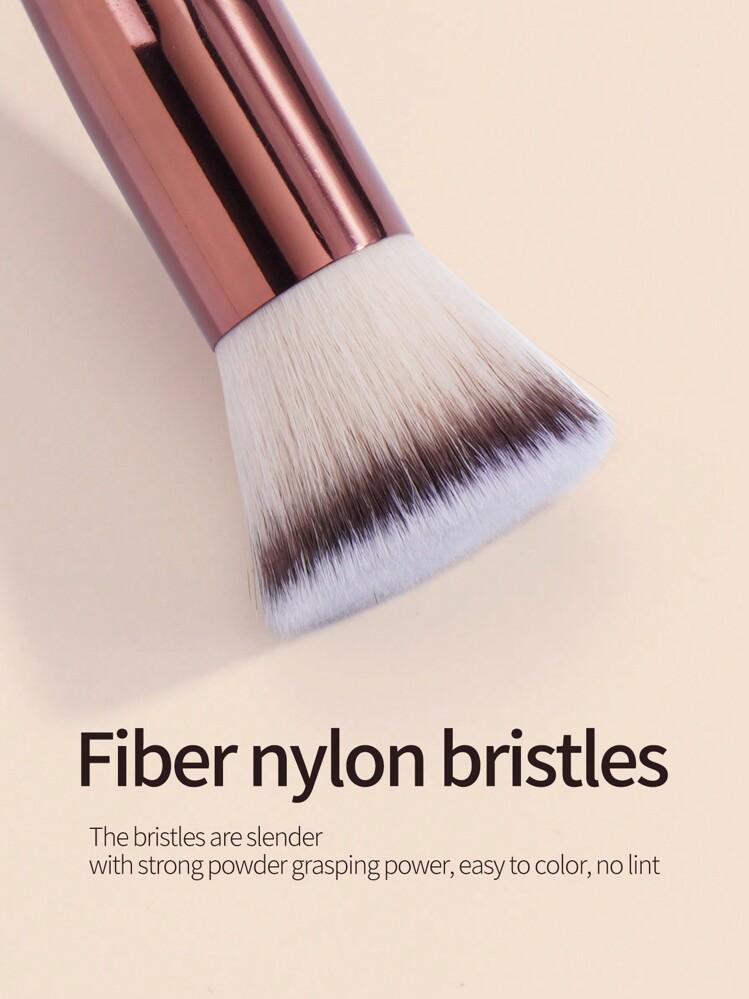 MAANGE 2pcs Makeup Brush Set Flat Foundation Brush Slanted Face Brush Makeup Tools For Daily Makeup On Face Kabuki Foundation Brush - 粉色 - 查看 10