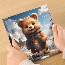 1pc Cute Bear Theme Coloring Books, Thickened 25 Pages Relieve Stress YNester Coloring Book For Party Festival Birthday Party School Starts Gift(7.87x7.87in) Back To School,Mother's Day,Mom's Gift